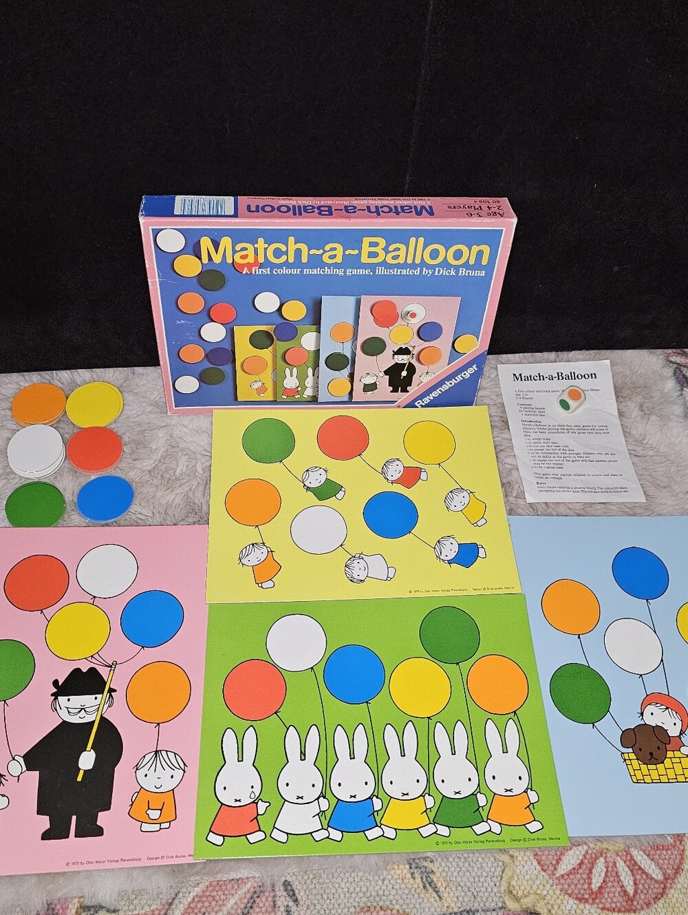 Match-a-Balloon Game Ravensburger Dick Bruna 1982 ~ 100% COMPLETE